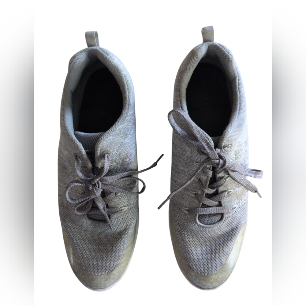 Drew Women's 12N Galaxy Walking  Shoes With Removable footbeds Grey Lace Up Knit